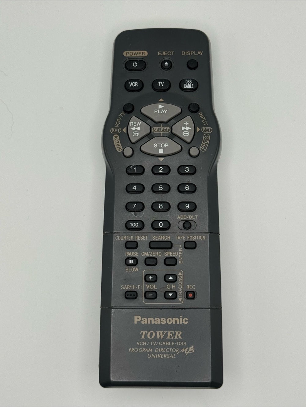 Panasonic Tower LSSQ0290 VCR / TV / Cable. Universal Remote Control Working